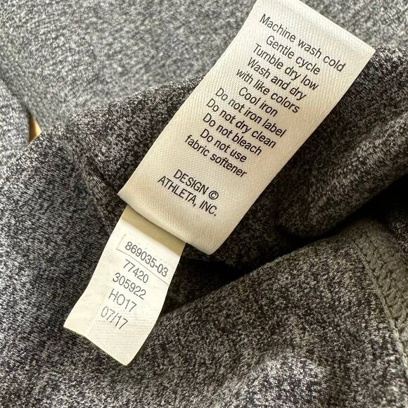 Athleta Powervita Straight Leg Pant Size L Gray EUC Wicking Yoga Athleisure - Picture 6 of 9